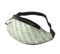 Crossbody Fanny Packs for Women Men - Artistic Cute Lizard Gecko Green_A Running Belt Bag Travel Waist Bag for Women Men