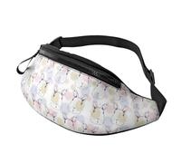 Crossbody Fanny Packs for Women Men - Artistic Cute Rabbit Head Running Belt Bag Travel Waist Bag for Women Men