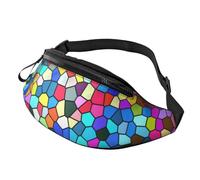 Crossbody Fanny Packs for Women Men - Colorful Tie Dye Stained Glass k Running Waist Bag Travel Belt Bag for Women Men