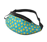 Crossbody Fanny Packs for Women Men - Cute Lemon Cyan Blue Running Belt Bag Travel Waist Bag for Women Men