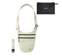 Crossbody Money Belt for Travel Women & Men Hidden, Travel Wallet Pouch - Slim Passport Holde, RFID Blocking Neck Wallet Under Clothes to Protect Cash, Credit Cards and Documents, KHAKI, 8.6x7.4