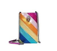 Crossbody Phone Bag Women's Bags Rainbow Patchwork Color Eagle Head PU Leather Mini Shoulder Small Tote Small Phone Bag