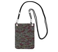 Crossbody Phone Pouch For Women Men, Programmer Programming Code Wallet Bag, Small Crossbody Bag For Travel Essentials Commute, Waterproof Rfid Blocking Card Holder Purse, Adjustable Black Strap