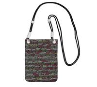 Crossbody Phone Pouch For Women Men, Programmer Programming Code Wallet Bag, Small Crossbody Bag For Travel Essentials Commute, Waterproof Rfid Blocking Card Holder Purse, Adjustable Black Strap