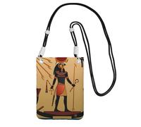 Crossbody Phone Pouch For Women Men, Sun Old Egyptian Timeless Grace Wallet Bag, Small Crossbody Bag For Travel Essentials Commute, Waterproof Rfid Blocking Card Holder Purse, Adjustable Black Strap