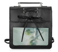 Crossbody Pin Display Bag, Adjustable Shoulder Strap, Black, 29.5x25.5x8cm | Polyester and PU Construction, Front Window, Multiple Compartments, Convertible Carry Styles for Work, Commuting or Travel