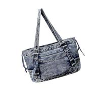 Crossbody Purse Scratch Organizational Pockets for Casual Washable Multi Functional, Blue, C, Mass Beauty