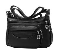 Crossbody Purses For Women Casual Crossbody Bag Adjustable Strap Shoulder Bag With Visual Mobile Phone Window over The Shoulder Bags for Women (Black, One Size)
