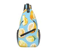 Crossbody Shoulder Backpack Yellow Le-Mon Summer Fruit Anti Theft Shoulder Chest Bags Lightweight Backpacks for Cycling Hiking Travel