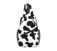 Crossbody Shoulder Bag Cow Print Pattern Abstract Unisex Shoulder Chest Bags Lightweight Sling Backpack for Travel Cycling Working