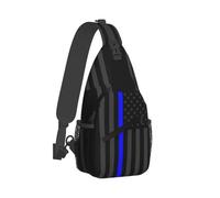 Crossbody Sling Backpack Group Of Thin Blue Line Flag Anti-Theft Shoulder Bag Fashion Sling Backpack For Work Everyday Men