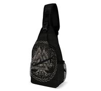 Crossbody Sling Backpack Norse Mythology Viking Ancient Irish Knot Knot Symbol Adjustable Shoulder Bag Unisex Shoulder Sling Bags For Everyday Women Camping