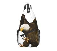 Crossbody Sling Bag Bald Bird Swoop Attack Lightweight Cross Body Bag Adjustable Daypack For Parade Sport Men