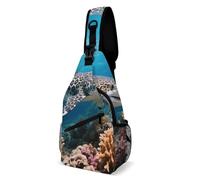 Crossbody Sling Bag Casual Backpack for Women Men Travel Chest Bag Leopard Shark Shoulder Bags Side Backpack Daypack for Travel Hiking Cycling