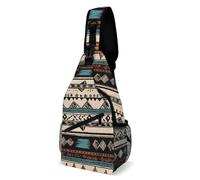 Crossbody Sling Bag Casual Backpack for Women Men Travel Chest Bag Native American Patterns Shoulder Bags Side Backpack Daypack for Travel Hiking Cycling