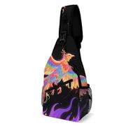 Crossbody Sling Bag Casual Backpack for Women Men Travel Chest Bag Radiant Phoenix Shoulder Bags Side Backpack Daypack for Travel Hiking Cycling