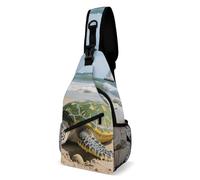 Crossbody Sling Bag Casual Backpack for Women Men Travel Chest Bag Turtle Shoulder Bags Side Backpack Daypack for Travel Hiking Cycling