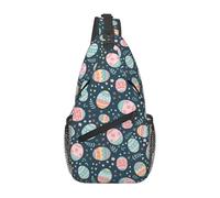 Crossbody Sling Bag Easter Eggs 1 Unisex Over The Shoulder Bag Casual Sling Backpack For Parade Women Hiking