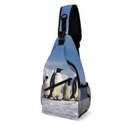 Crossbody Sling Bag Five Penguins Sling Backpack Shoulder Chest Bag Casual Chest BagFanny Packs, Five Penguins, 8 × 4 × 15 inches