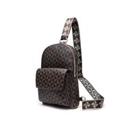 Crossbody Sling Bag for Women Fanny Pack with Adjustable Strap Large Opening Two-Way Zipper Closure Chest Trendy Checkered Belt for Daily Shopping Travel, Coffee brown, 15x5.9x7.5 inches, Stylish