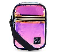 Crossbody Sling Bag for Women Men 5in1 Multi-Use from Recycled Polyester Belt Bag Cross Body Backpack Fanny Pack Purse, Purple Holographic, S, Purple Crossbody Bag