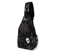 Crossbody Sling Bag Halloween Goth Sling Backpack Shoulder Chest Bag Casual Chest BagFanny Packs, Halloween Goth, 8 × 4 × 15 inches