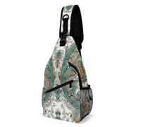 Crossbody Sling Bag Linear Composition Pattern Sling Bags Water Resistant Shoulder Bags Waterproof Classic For Walking Everyday Use 9X19X39Cm