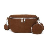 Crossbody Sling Bag Purse for Women - Small Fanny Pack Trendy Vegan Leather Cross Body Chest Belt Bags Waist Packs, F105-Apricot, Cord brown, shoulder bag