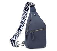 Crossbody Sling Bag Purse for Women - Small Fanny Pack Trendy Vegan Leather Cross Body Chest Belt Bags Waist Packs, F105-Apricot, F106-suede dark blue, shoulder bag