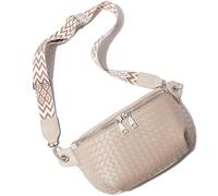 Crossbody Sling Bag Purse for Women - Small Fanny Pack Trendy Vegan Leather Cross Body Chest Belt Bags Waist Packs, F105-Apricot, F105-Apricot, shoulder bag