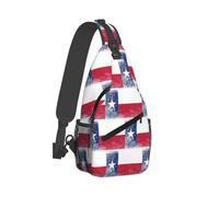 Crossbody Sling Bag Retro Texas Flag Waterproof Over The Shoulder Bag Casual Sling Backpack For Outdoor Sport Everyday