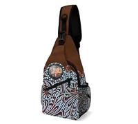 Crossbody Sling Bag Western Teal Tooled Leather Rustic Star Fashion Over The Shoulder Bag Waterproof Daypack For Hiking Camping Women