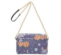 Crossbody Small Bags For Women Vegan Leather Casual Purse Cross Body Waterproof Shoulder Hand Bag For Woman Halloween Enchanted Pumpkin Car-ride