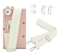 Crossbody Straps for Bogg Bag Silver Hardware Shoulder Strap Handles Adjustable Replacement Straps for XL Medium Bog Accessories, Silver Hook-Beige, 59 inches x 1.5 inches