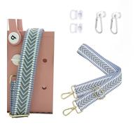 Crossbody Straps for Bogg Bag Silver Hardware Shoulder Strap Handles Adjustable Replacement Straps for XL Medium Bog Accessories, Gold Hook-Sea Blue, 59 inches x 1.5 inches