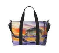 Crossbody Travel Bag Bass Fish Printed Tote Bag Suitable for Short Trips and Gym Workouts
