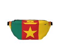 Crossbody Waist Pack - Adjustable, Exquisite Flag of Cameroon Pattern, and Wear-Resistant for Travel and Sport