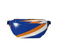 Crossbody Waist Pack - Adjustable, Exquisite Flag of The Marshall Islands Pattern, and Wear-Resistant for Travel and Sport