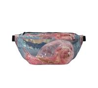 Crossbody Waist Pack - Adjustable, Exquisite Snail Under The Aurora Pattern, and Wear-Resistant for Travel and Sport