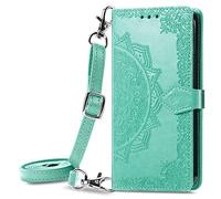 Crossbody Wallet Case for Huawei Mate 80 Pro, Mandala Pattern Flip Case Cover for Huawei Mate 80 Pro, Green