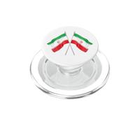 Crossed Iran Flags Emblem Design Graphic PopSockets PopGrip for MagSafe