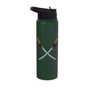 Crossed Katana Samurai Swords Stainless Steel Insulated Water Bottle