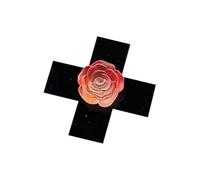 Crossed Rose Barrettes for Female and Girl 2000s Punk Resin Hair Clip An1me Side Hair Pin All Matching Hair Decors 1/2pc