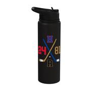 Crossed Sticks and Numbers Stainless Steel Insulated Water Bottle