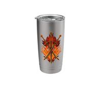 Crossed Swords with Flames Stainless Steel Insulated Tumbler