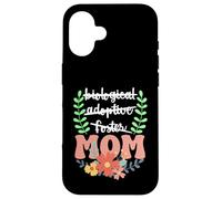 Crossed Words to MOM Floral Handlettered Design Case for iPhone 16