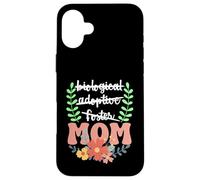Crossed Words to MOM Floral Handlettered Design Case for iPhone 16 Plus