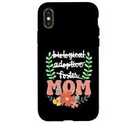 Crossed Words to MOM Floral Handlettered Design Case for iPhone X/XS