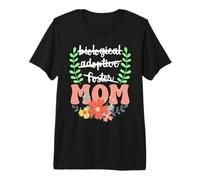 Crossed Words to MOM Floral Handlettered Design Premium T-Shirt