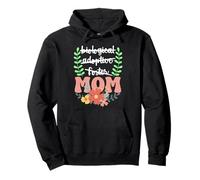 Crossed Words to MOM Floral Handlettered Design Pullover Hoodie